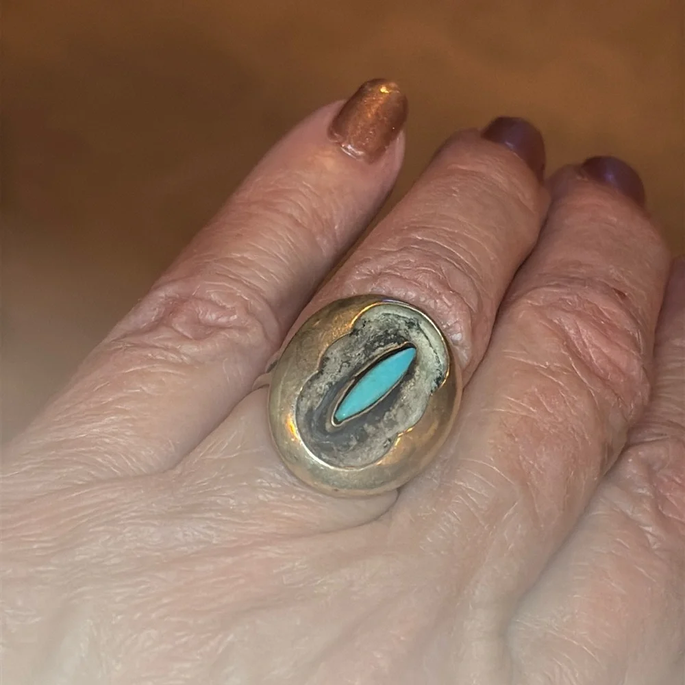 Turquoise and Sterling Ring